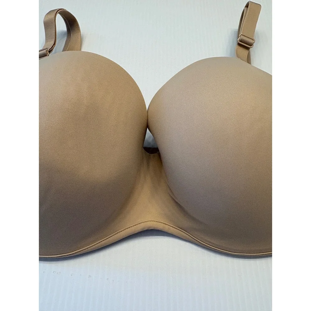Cacique‎ Strapless Multi-way Bra Womens 40C Tan Smooth Boost Underwire Lingerie